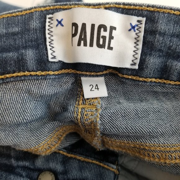 PAIGE Jeans Verdugo Crop Raw Hem - Size 24 - Inseam 27"L - Picture 6 of 8